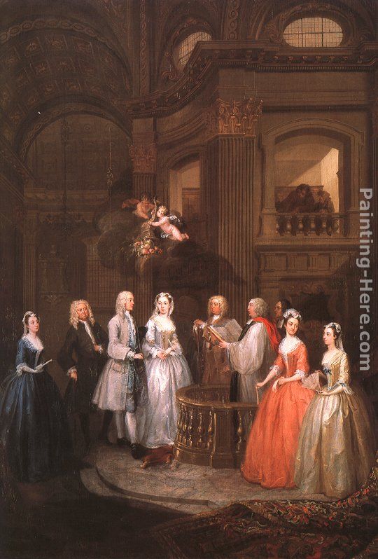 The Wedding of Stephen Beckingham and Mary Cox painting - William Hogarth The Wedding of Stephen Beckingham and Mary Cox art painting